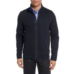 Ted Baker London Men’s Full Zip Whooty Navy Blue Quilted Jacke Size 3 US Medium